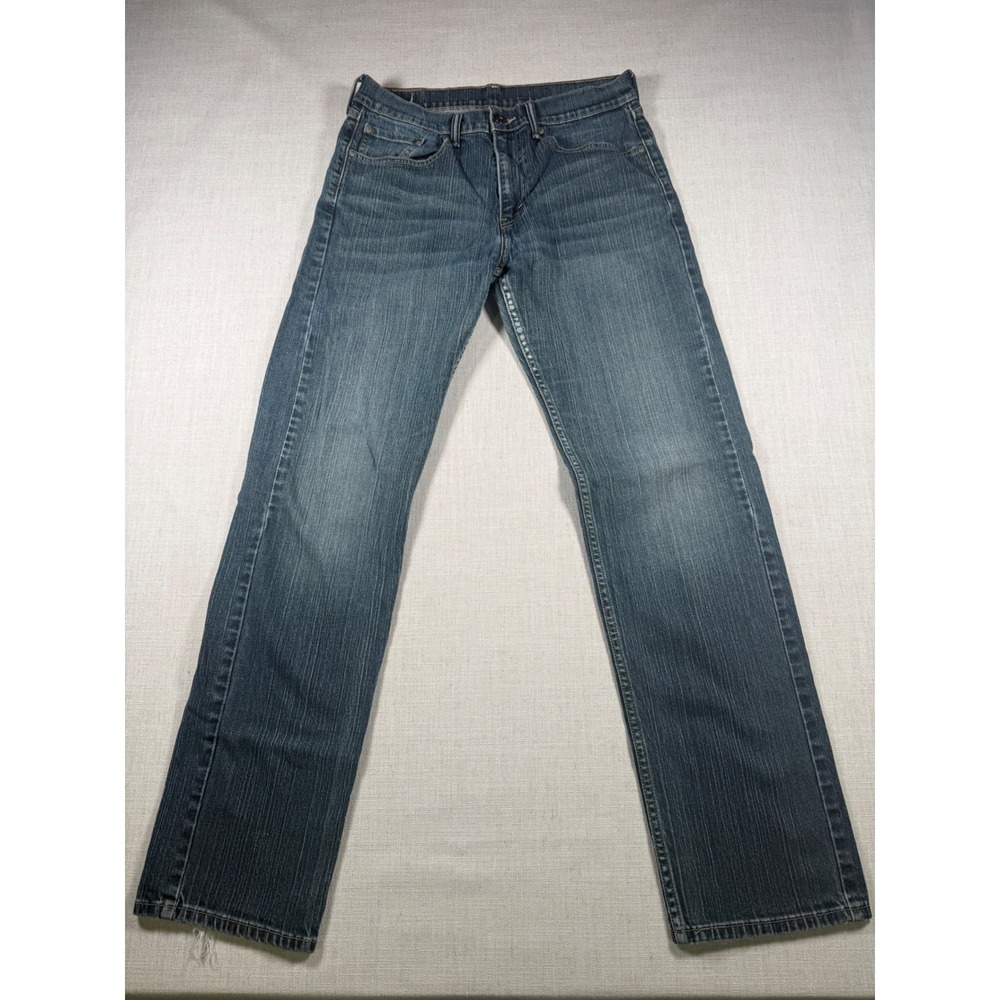 Levis 505 Regular Fit Jeans Mens 32x34 Medium Wash Blank Tab Denim 2014